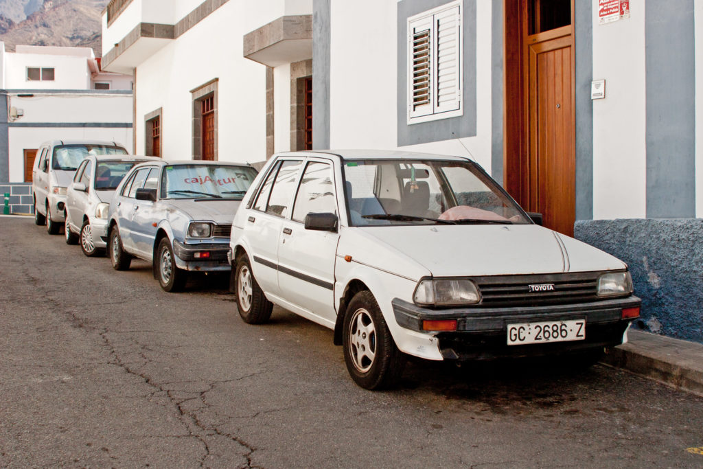 Toyota Starlet P70 Honda Civic II Agaete Gran Canaria Wyspy Kanaryjskie