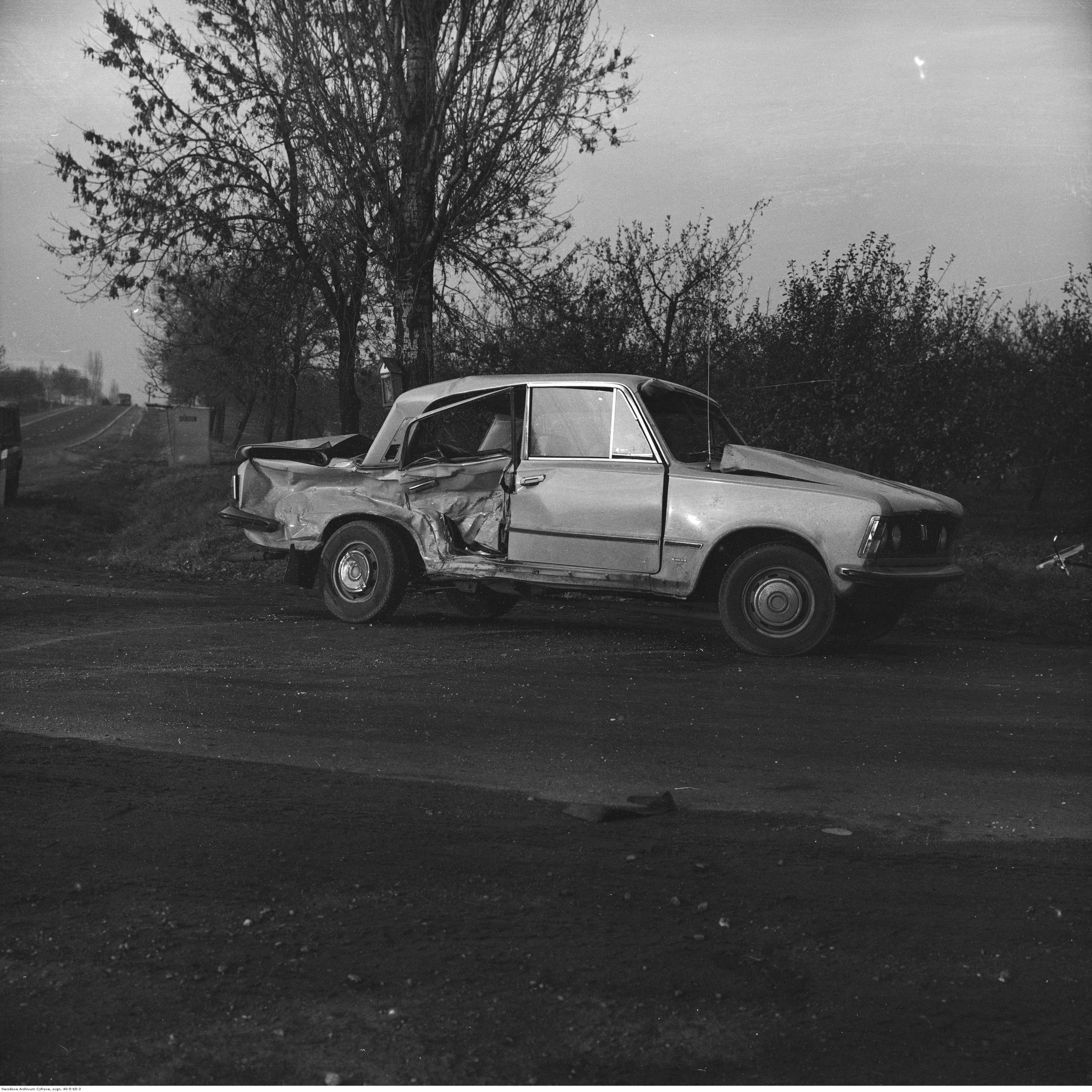 Fiat 125p wypadek