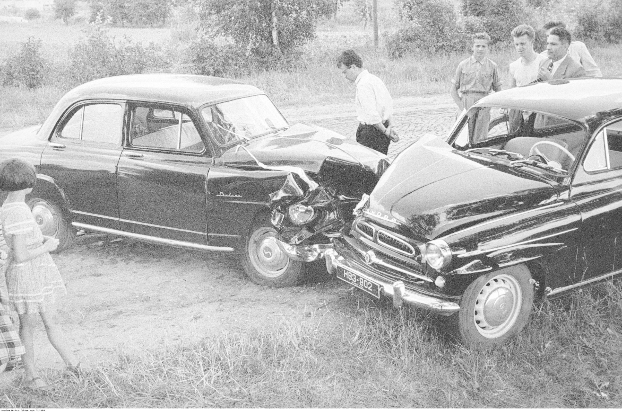 Simca Aronde Skoda Spartak wypadek