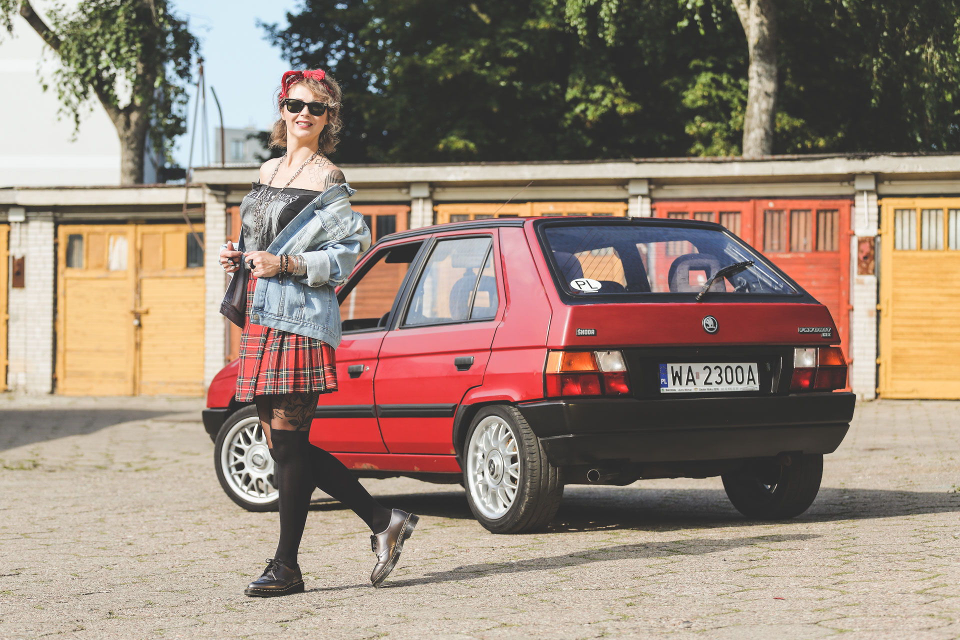 Skoda Favorit i dziewczyna